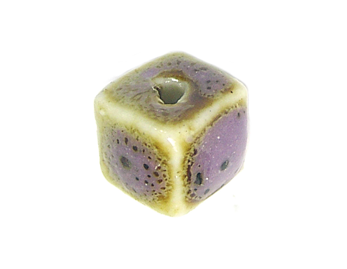 Z17137 17137 Perle ceramique cube pourpre Innspiro
