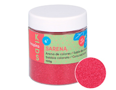 1726 Arena de colores rosa fucsia 100gr Sarena - Ítem