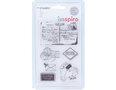 17321 Set sellos acrilicos Recuerdos de viajes 9 5x14 5cm Innspiro - Ítem