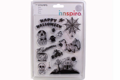 17335 Set tampons acryliques Happy Halloween 14x18cm Innspiro - Article