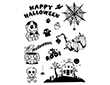 17335 Set sellos acrilicos Happy Halloween 14x18cm Innspiro - Ítem1