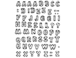 17338 Set tampons acryliques Alphabet bois 14x18cm Innspiro - Article1