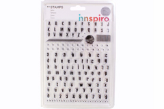 17340 Set tampons acryliques Alphabet imprimerie 14x18cm Innspiro - Article