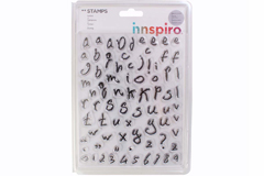 17341 Set tampons acryliques Alphabet caligraphie 14x18cm Innspiro - Article