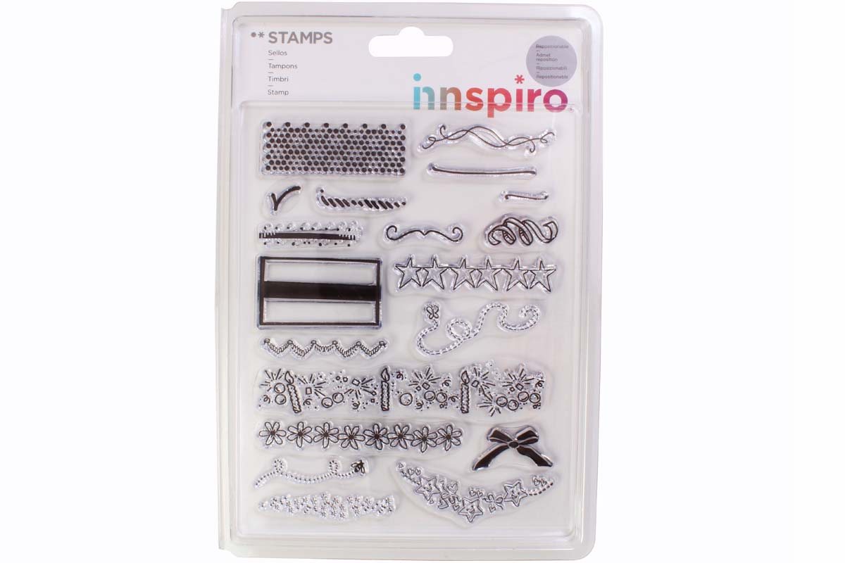 17348 Set tampons acryliques Decoratif 14x18cm Innspiro