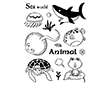 17367 Set sellos acrilicos Animales mundo marino 14x18cm Innspiro - Ítem1