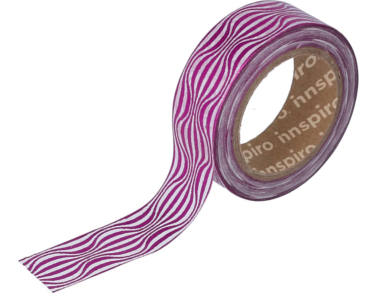 17404 Cinta masking tape Washi foil formas rosa 15mm x10m Innspiro