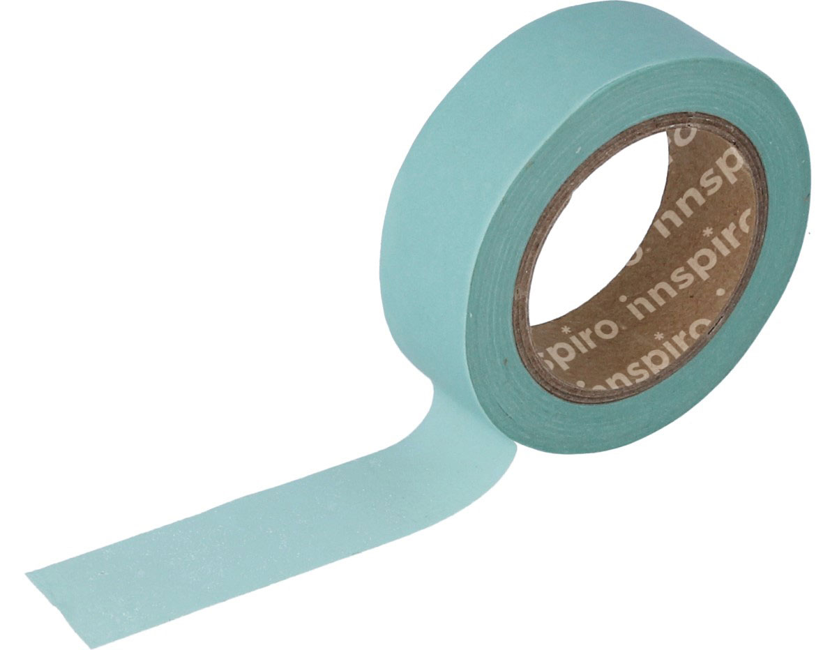 17423 Cinta masking tape Washi verde claro 15mm x10m Innspiro