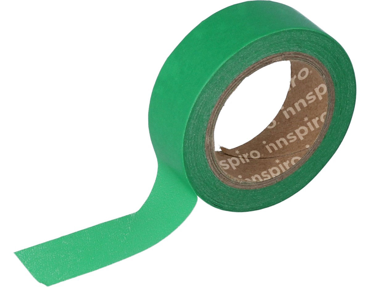 17424 Ruban masking tape Washi vert 15mm x10m Innspiro