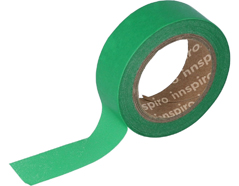 17424 Cinta masking tape Washi verde 15mm x10m Innspiro - Ítem