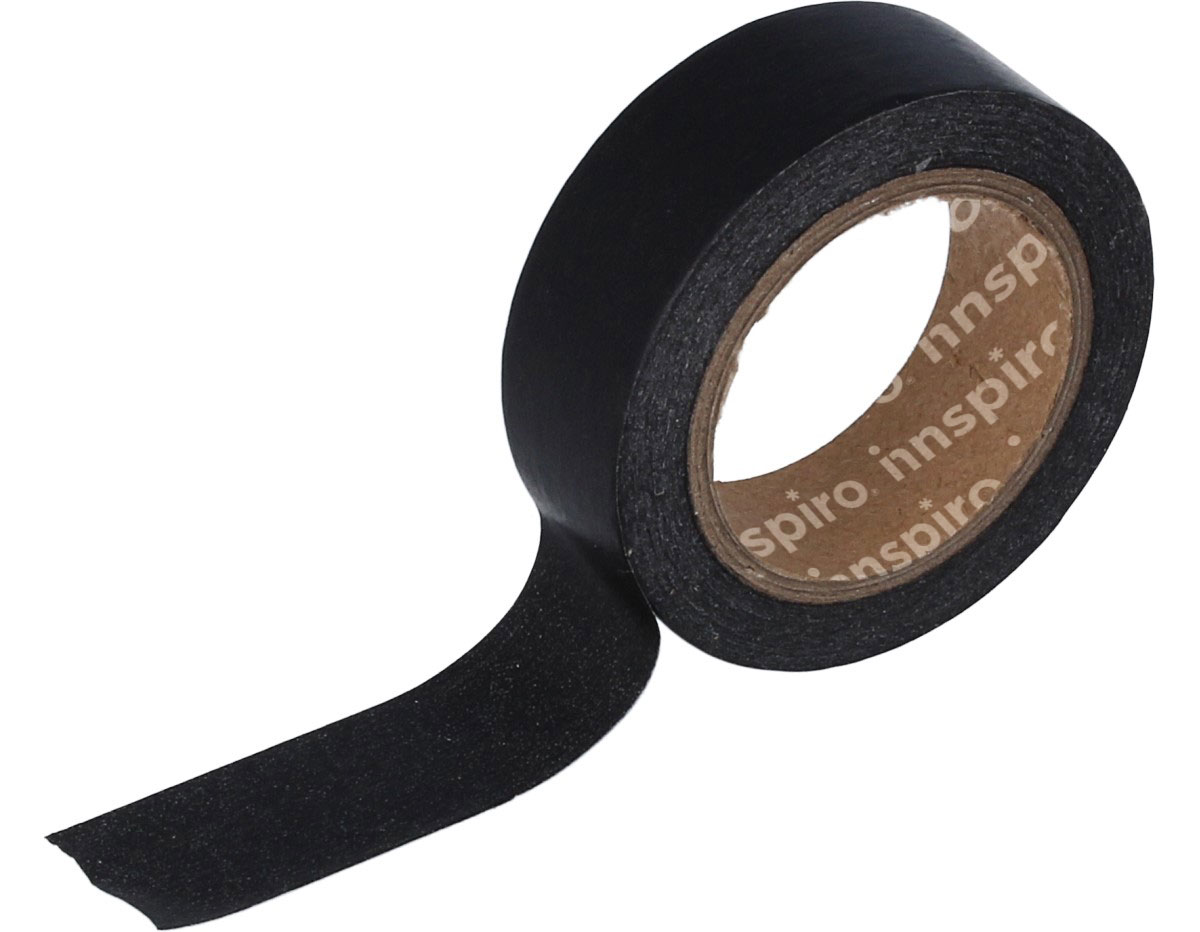 17429 Cinta masking tape Washi negro 15mm x10m Innspiro