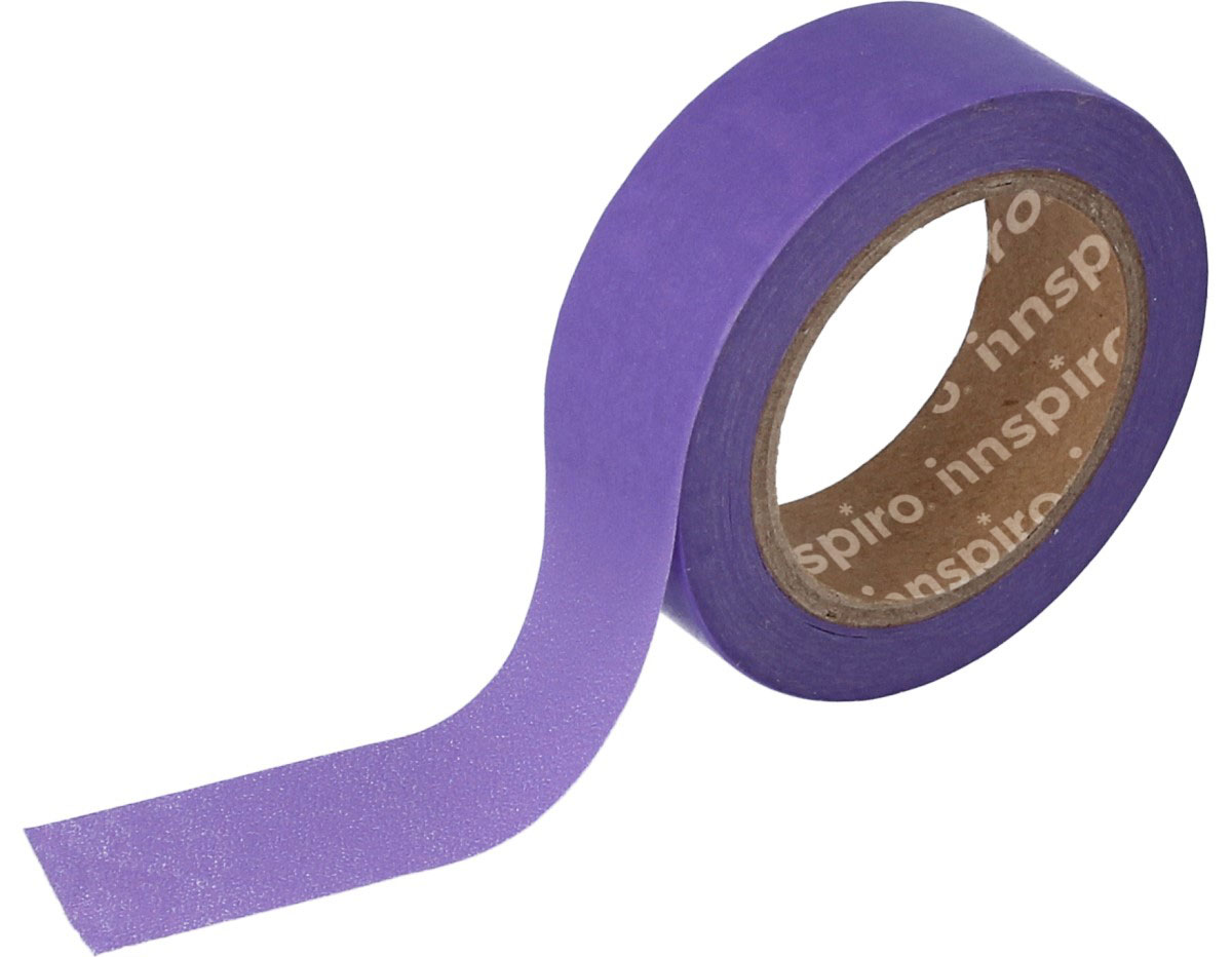 17432 Cinta masking tape Washi lila 15mm x10m Innspiro