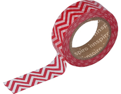 17434 Cinta masking tape Washi zig zag rojo 15mm x10m Innspiro - Ítem