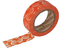 17459 Ruban masking tape Washi mi orange 15mm x10m Innspiro - Article