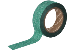 17474 Ruban masking tape Washi glitter vert 15mm x10m Innspiro - Article
