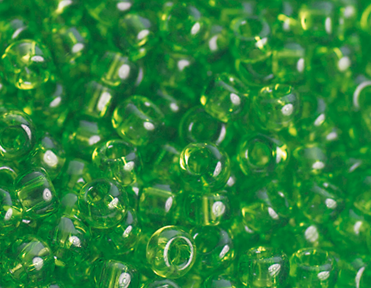 Z180007 180007 Perles japonaises rocaille transparent vert Toho