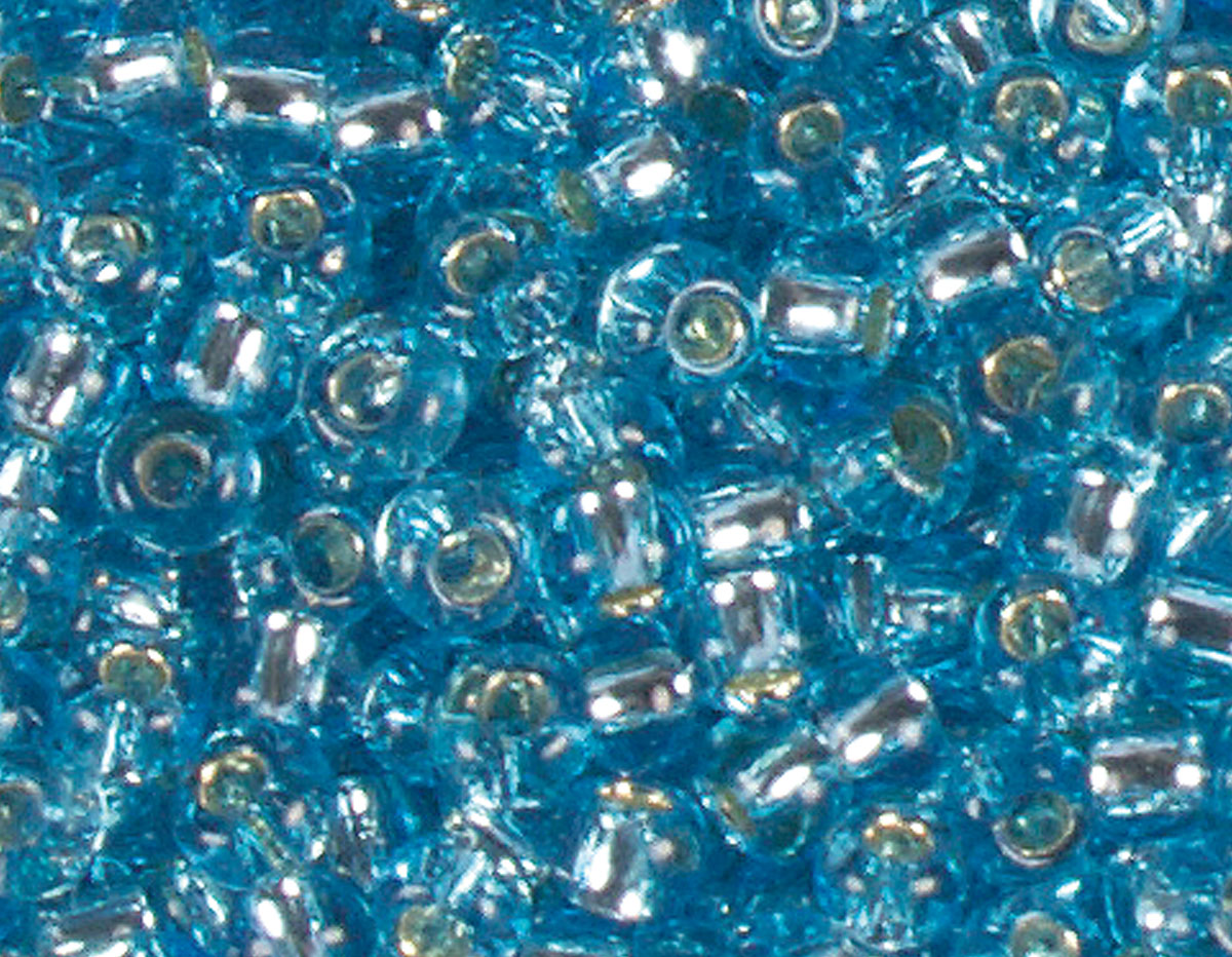 Z180023 180023 Perles japonaises rocaille argente bleu Toho