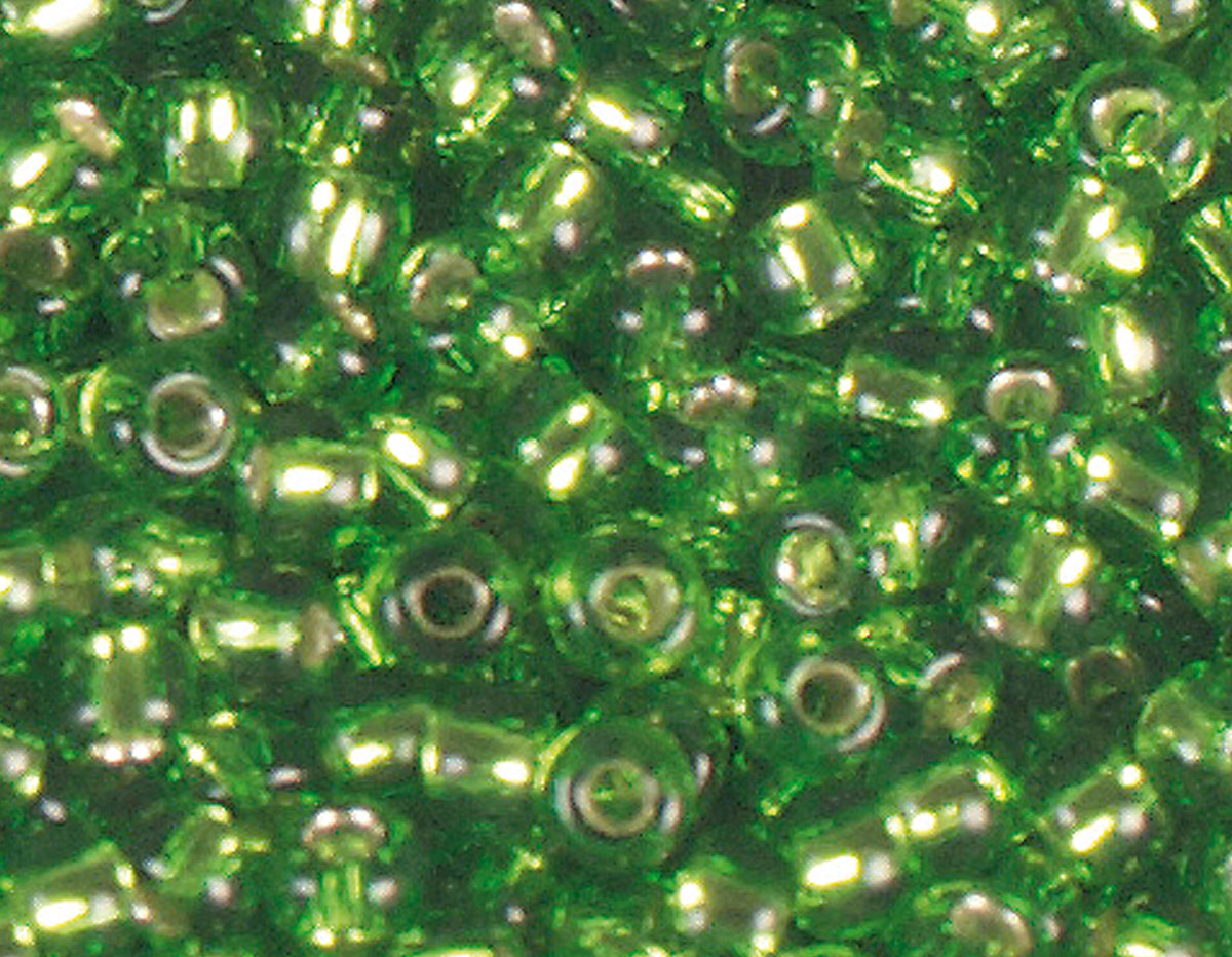 Z180027 180027 Perles japonaises rocaille argente vert Toho