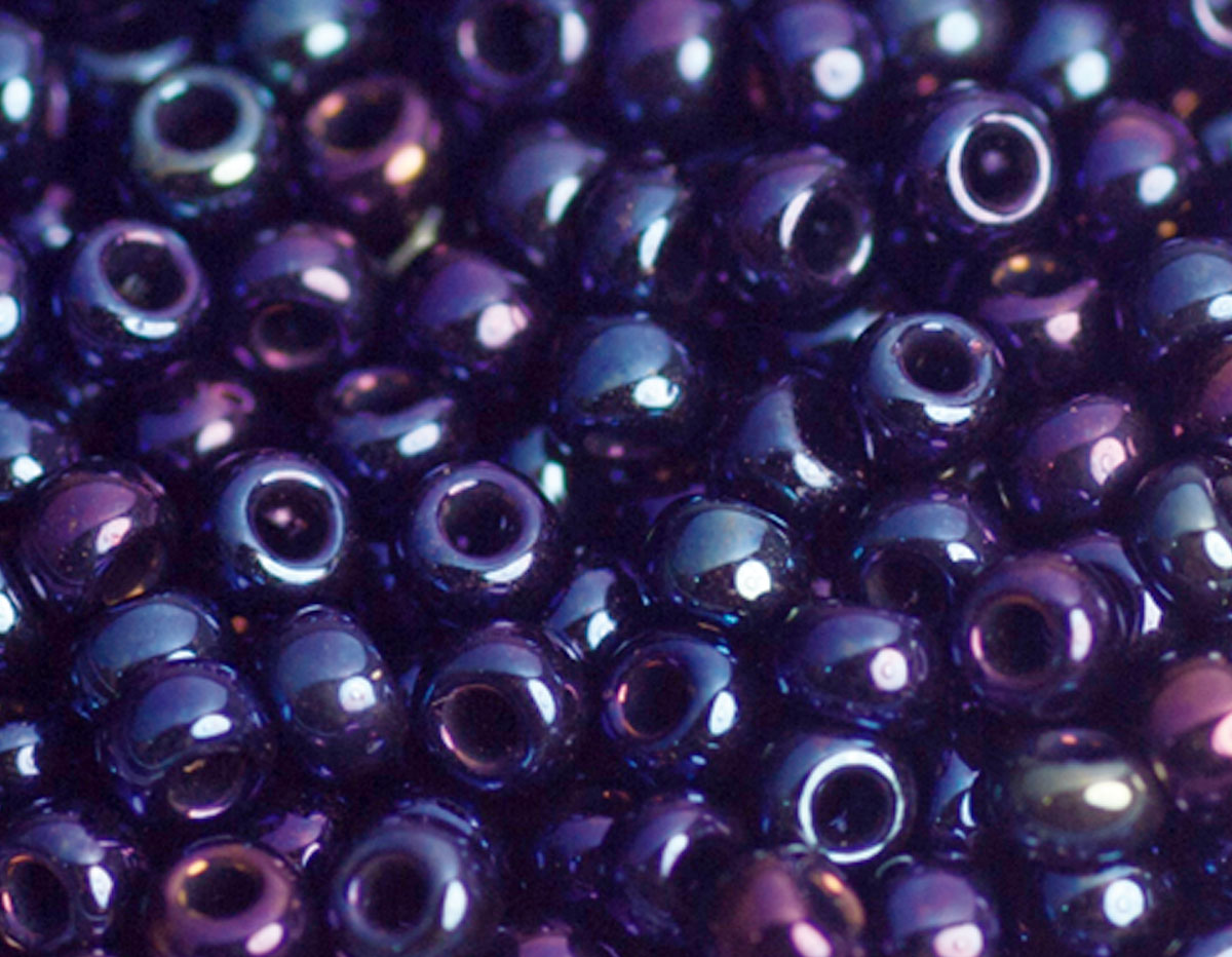 Z180082 180082 Perles japonaises rocaille metallique bleu multi couleur Toho