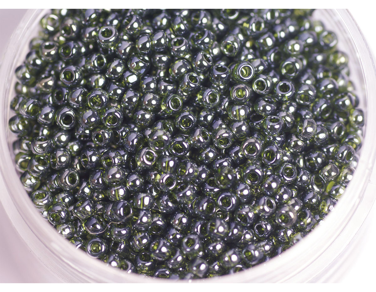 Z180119 180119 Perles japonaises rocaille brillant vert olive Toho