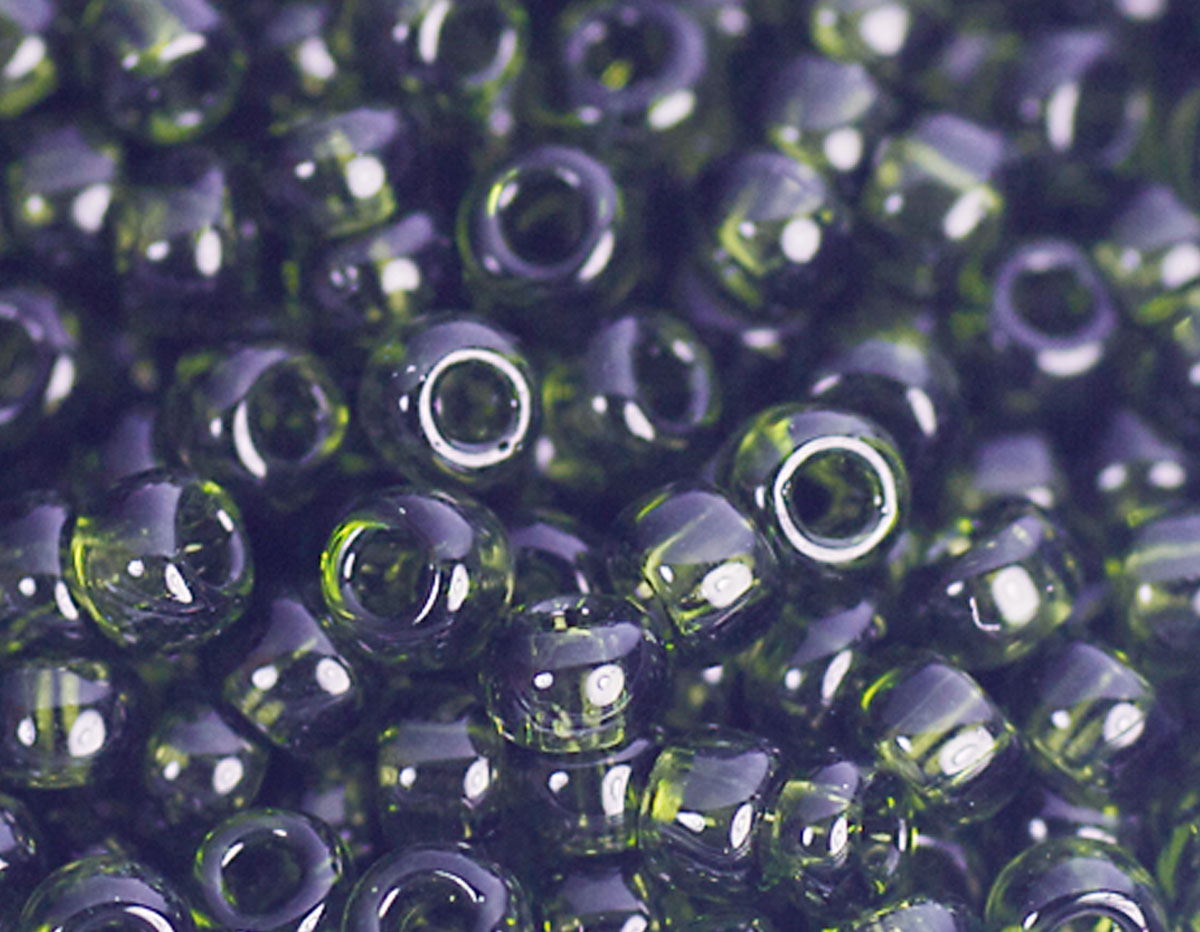Z180940 180940 Perles japonaises rocaille transparent vert olive Toho