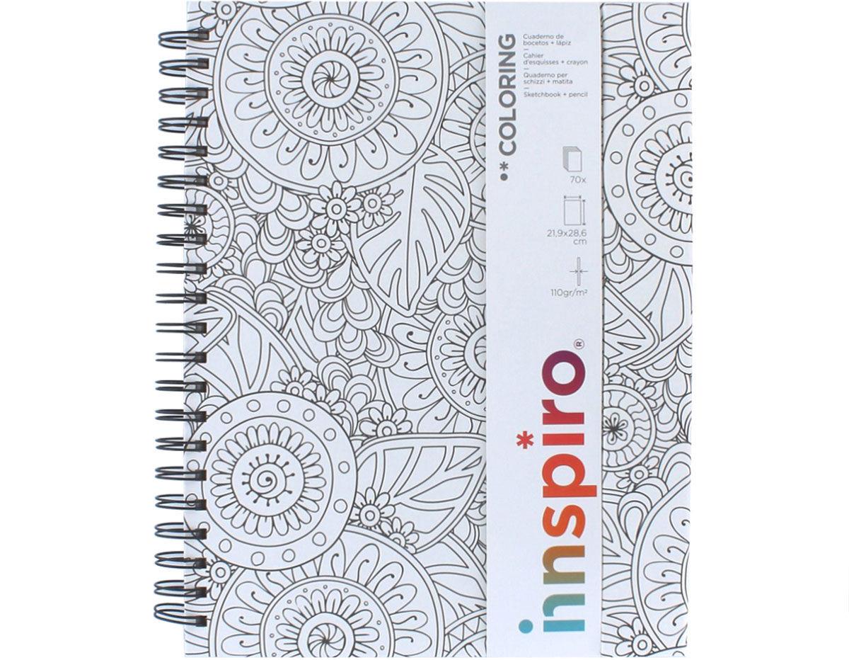 18301 Cuaderno de bocetos con lapiz COLORING Innspiro
