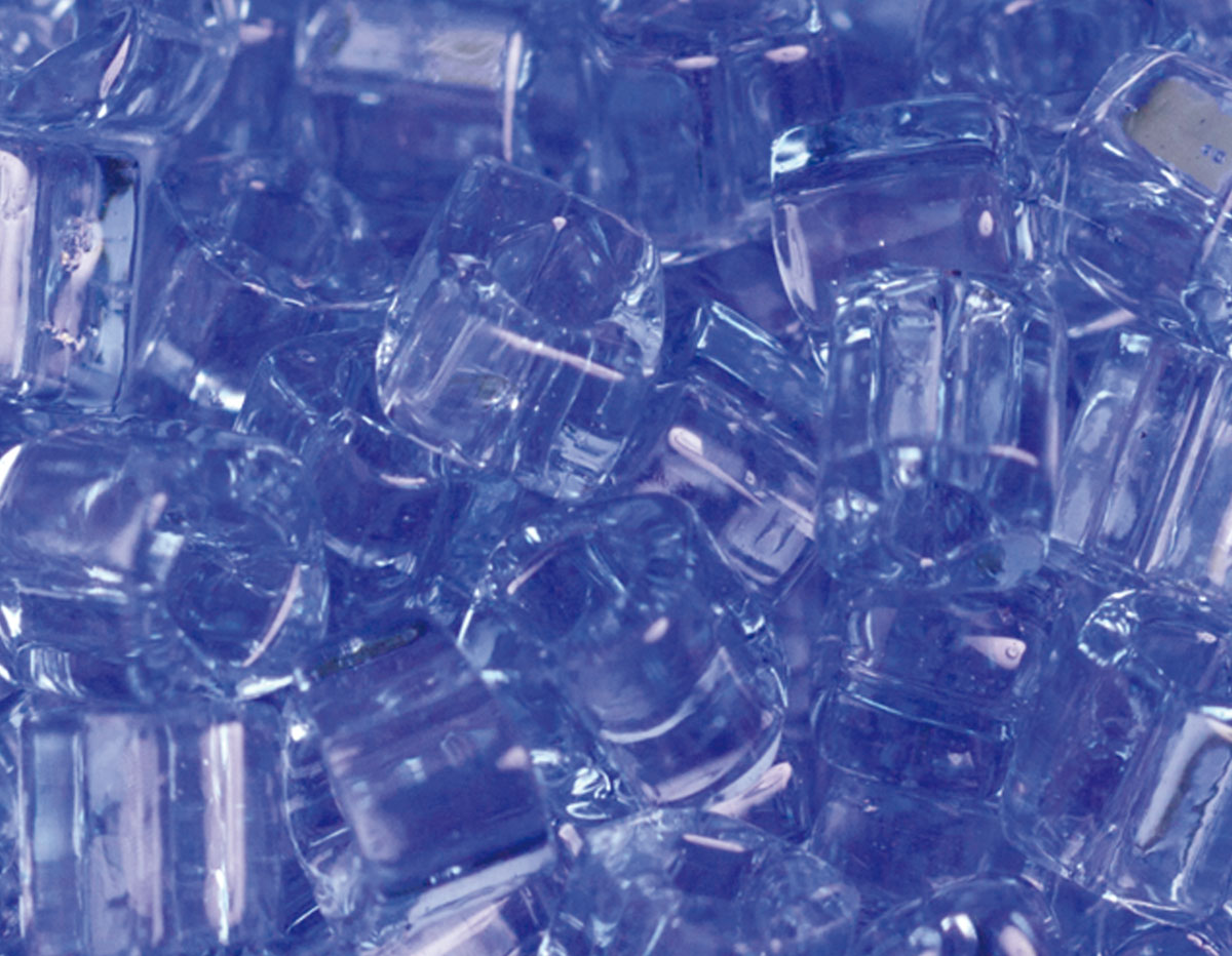 Z192013 192013 Perles japonaises cube transparent bleu Toho
