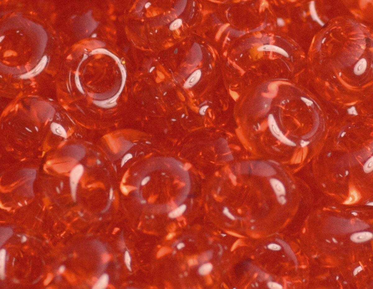 198005 Z198005 Perles japonaises magatama transparent rouge Toho