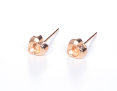 200003 A200003 Boucle d oreilles metallique pour incruster coeur dore Innspiro - Article