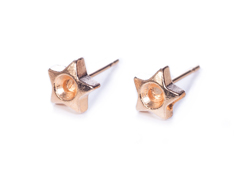 200005 A200005 Boucle d oreilles metallique pour incruster etoile doree Innspiro - Article