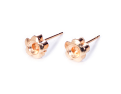 200006 A200006 Boucle d oreilles metallique pour incruster fleur doree Innspiro - Article