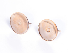 200010 A200010 Boucle d oreilles metallique pour incruster base carree doree Innspiro - Article