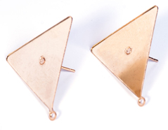 200013 A200013 Boucle d oreilles metallique pour incruster base triangulaire doree Innspiro - Article