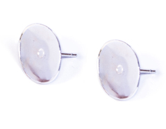 202010 A202010 Boucle d oreilles metallique pour incruster base carre argente Innspiro - Article
