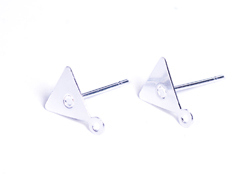 202011 A202011 Boucle d oreilles metallique pour incruster base triangulaire argentee Innspiro - Article