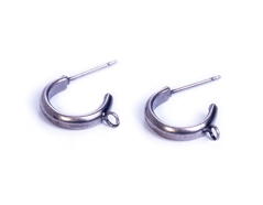 204007 A204007 Boucle d oreilles metallique avec anneau argente vieilli Innspiro - Article