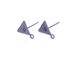 204011 A204011 Boucle d oreilles metallique pour incruster base triangulaire argente vieilli Innspiro - Article
