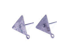 204012 A204012 Boucle d oreilles metallique pour incruster base triangulaire argente vieilli Innspiro - Article