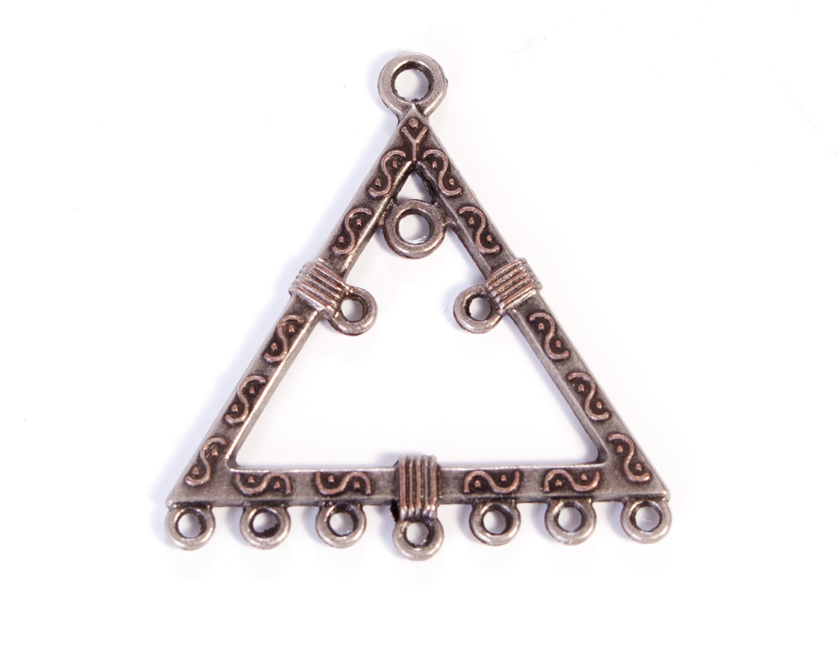 204157 Figura montaje metalica triangulo plateada envejecida Innspiro
