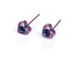 206003 A206003 Boucle d oreilles metallique pour incruster coeur cuivre vieilli Innspiro - Article