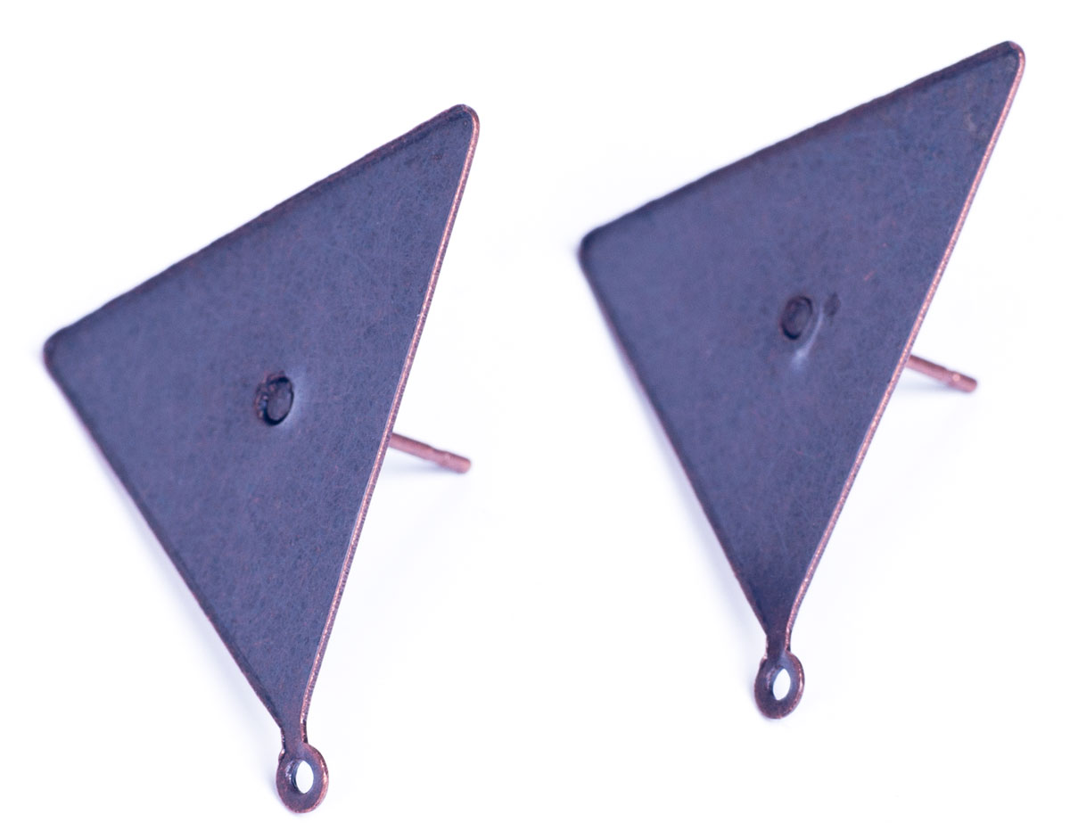 206013 A206013 Boucle d oreilles metallique pour incruster base triangle cuivre vieilli Innspiro