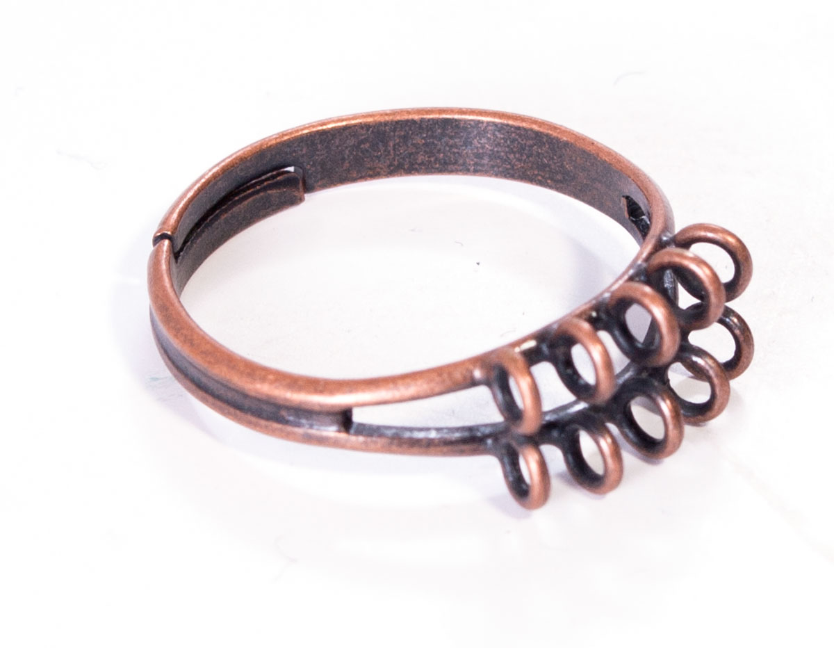 206034 A206034 Anillo metalico y ajustable con anillas cobrizo envejecido para coser Innspiro