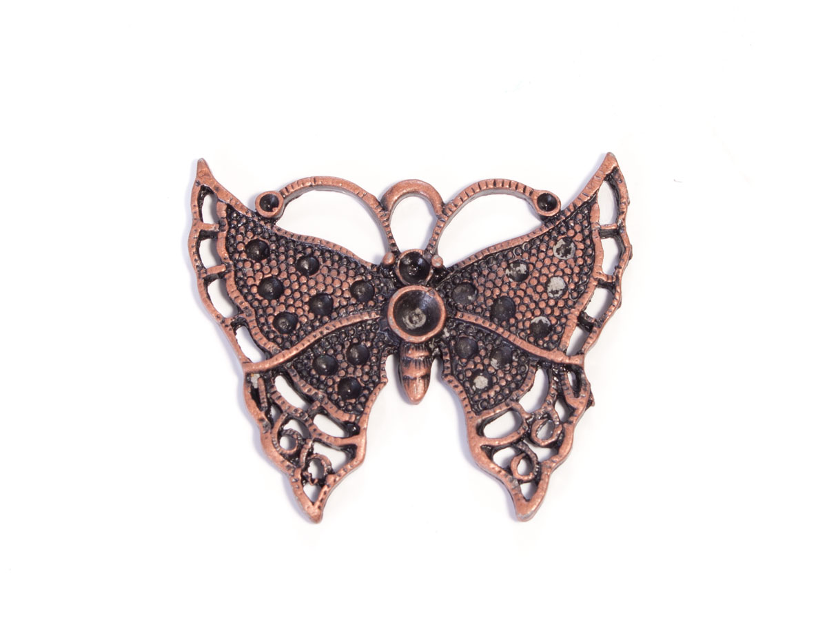 206153 Figure montage metallique papillon cuivre vieilli pour incruster Innspiro