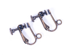 208008 A208008 Boucle d oreilles metallique clip avec anneau et fixateur dore vieilli Innspiro - Article
