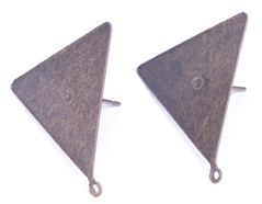 208013 A208013 Boucle d oreilles metallique pour incruster base triangle dore vieilli Innspiro - Article