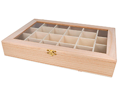 209 Caja vitrina expositor madera de balsa Innspiro - Ítem