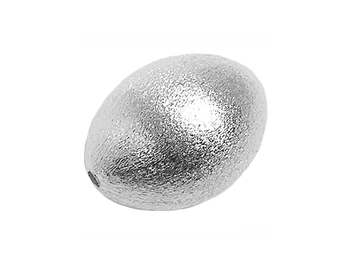 A210205 210205 Perle metallique cuivre poli ovale argentee Innspiro