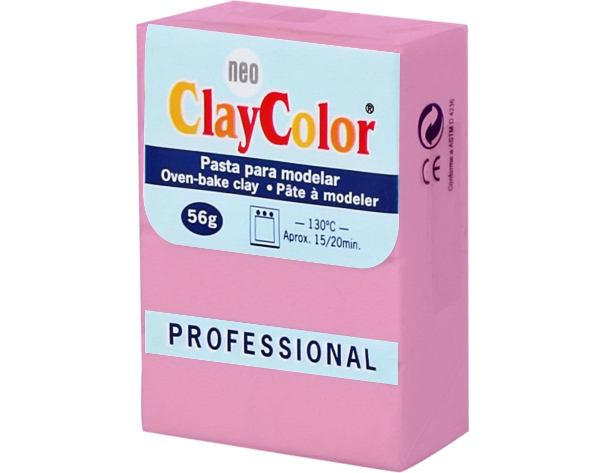 2104 Pasta polimerica Basicos rosa fuerte ClayColor