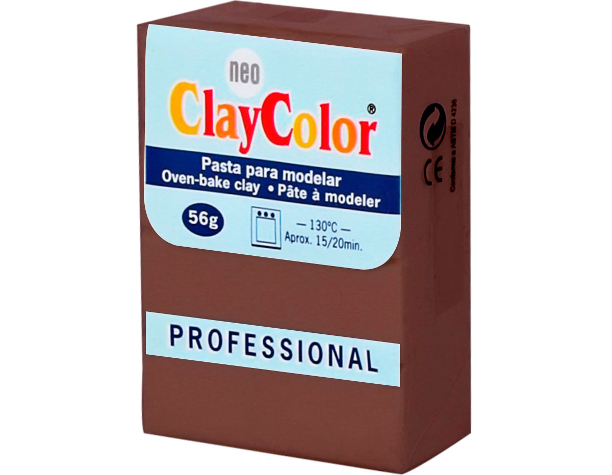 2123 Pasta polimerica Basicos marron ClayColor
