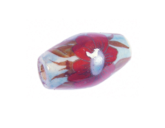 Z213649 213649 Perle ceramique ovale decoree blanche avec fleurs couleurs Innspiro - Article